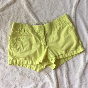 Neon J.Crew chino shorts